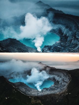 인도네시아|이젠 화산.
