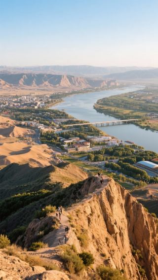 Chase an orange sea sunset at Wuhai Lake, travel through millennia between desert and petroglyphs—desolation and poetry