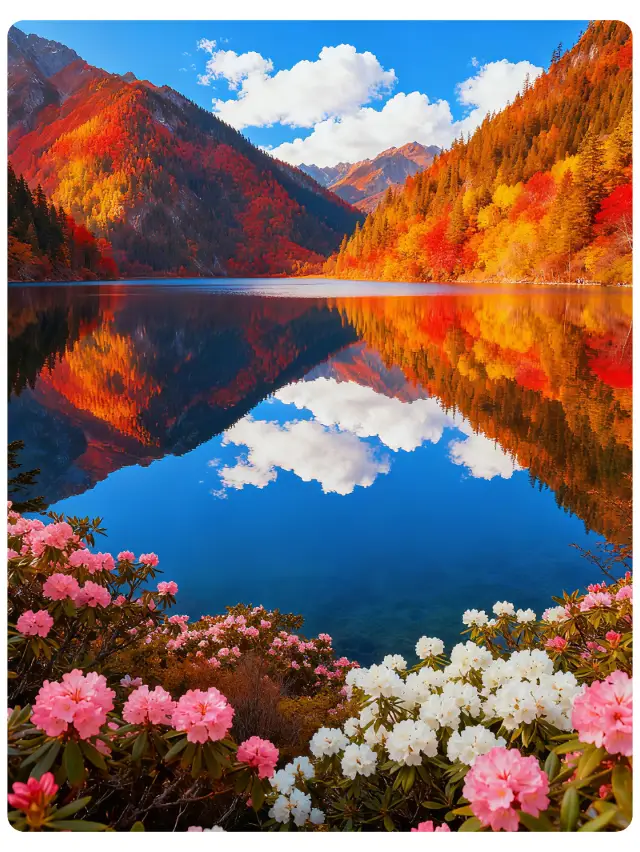 Autumn in Jiuzhaigou has gone wild! Enter the colorful forest illusion in late October, so beautiful you'll want to settle down right there