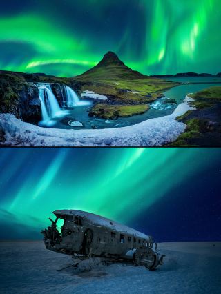 Winter trip to Iceland! The aurora hot springs give everyone a tiny bit of shock