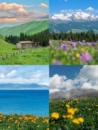 Take your time driving to catch the drifting clouds over the grasslands and experience the unique vastness and gentleness of Xinjiang.