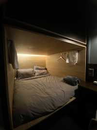 Sleeping in the pod! 