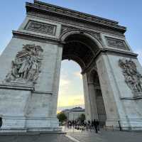 Parisian Dream: A Sunset Stroll from the Arc de Triomphe to the Eiffel Tower 