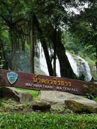 น้ำตกวชิรธาร น้ำตกสวยเดินสบาย บนดอยอินทนนท์