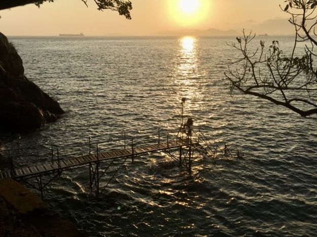 日落在西環泳棚🌅🌊