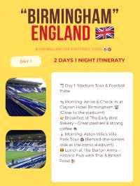 Birmingham itinerary 🏅