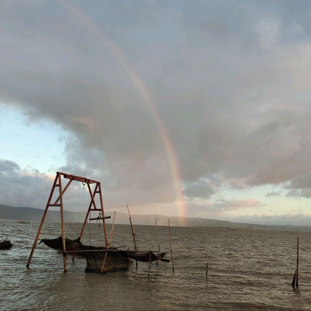 Rainbow Break After Work: A Laguna de Bay Moment