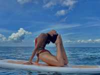 Yoga on the ocean at Xiao Liuqiu Taiwan