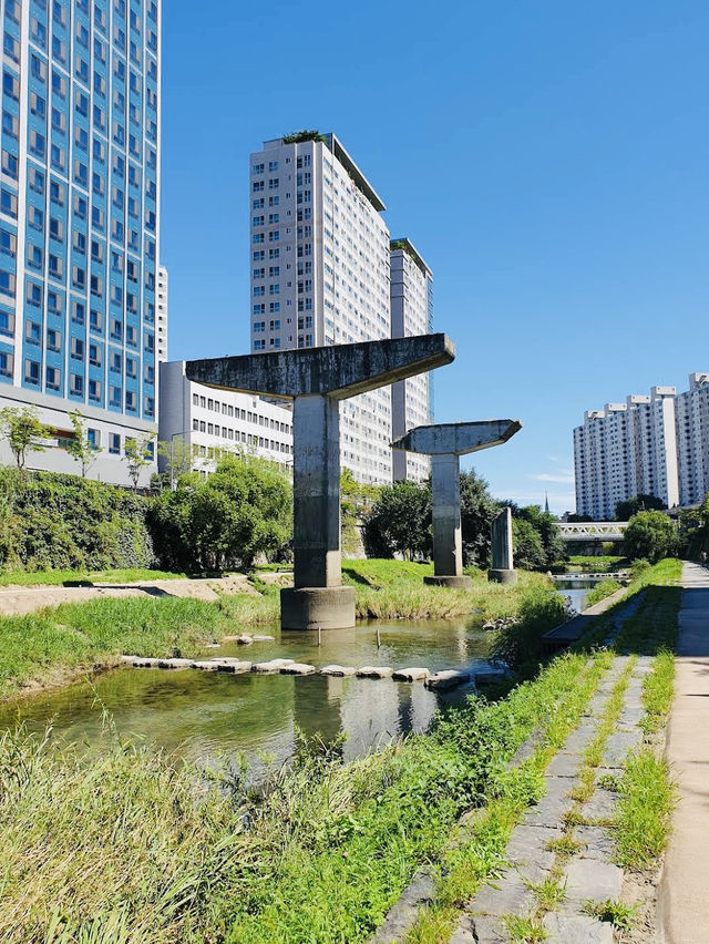 A beautiful river in Cheonggyecheon