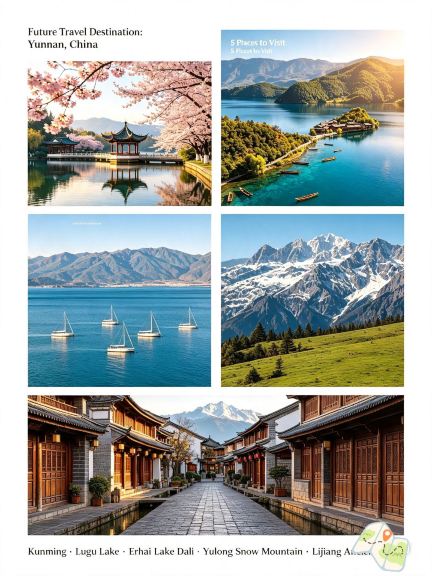 中国・雲南省 — 彩り豊かな絶景：雄大な山々と湖、時を忘れる伝統文化