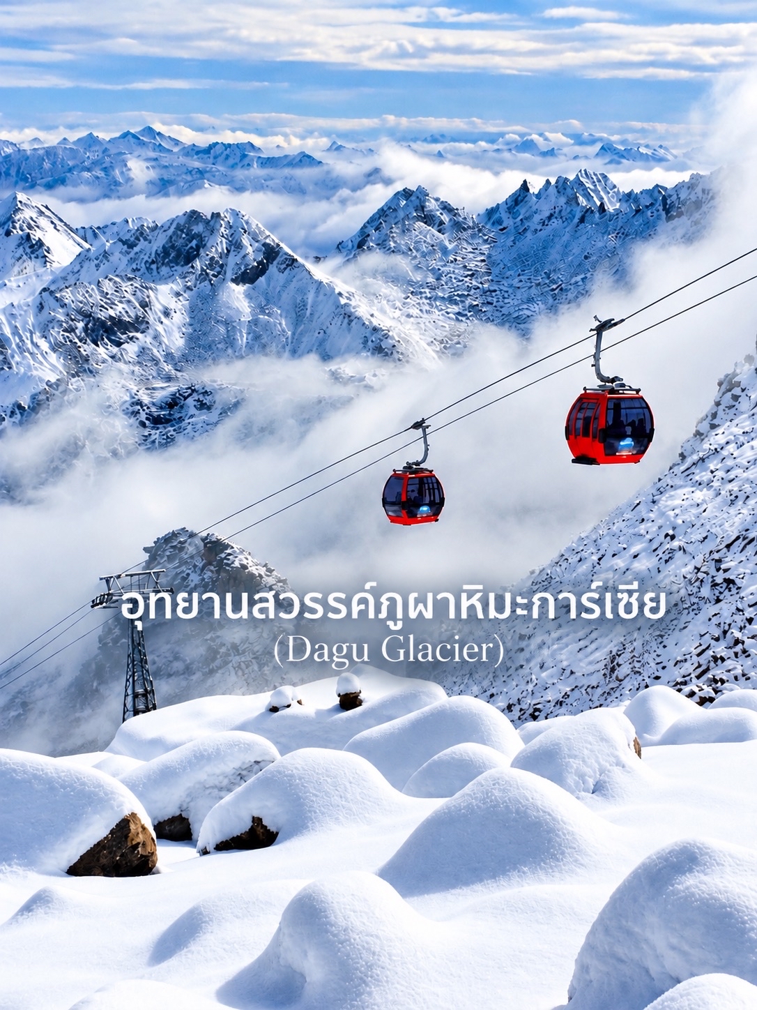 🇨🇳❄️ อุทยานสวรรค์ภูผาหิมะการ์เซีย (Dagu Glacier) — สวรรค์บนยอดเขาหิมะ