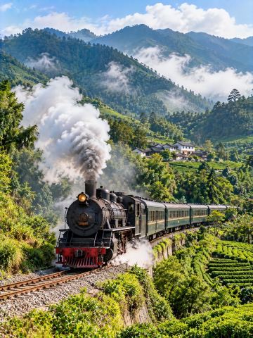 🚂🇨🇳 The Jia Yang Steam Train: A nostalgic journey back in time amidst the mountains of China 🌿⛰️