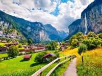 Lauterbrunnen, Switzerland: A popular destination for hikers, skiers, and nature lovers