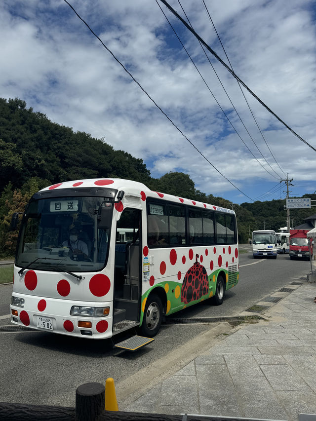 Renting a Pumpkin Car for a Day on Naoshima