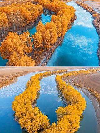 Step into a real-life golden fairytale—the Ejin Banner Populus Euphratica Forest