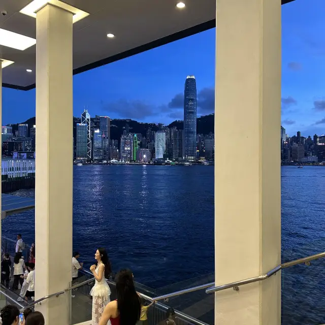 Victoria Harbor's blue hues are breathtakingly beautiful today!