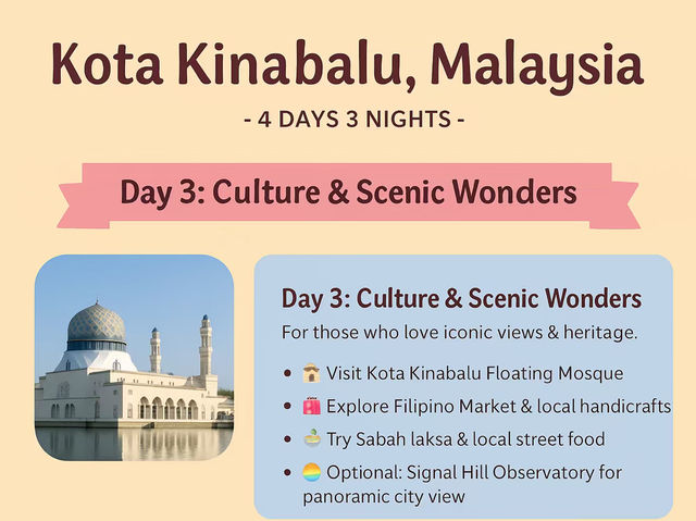 ✨4D3N Kota Kinabalu Adventure from KL – Beaches, Sunsets & Thrills!✨