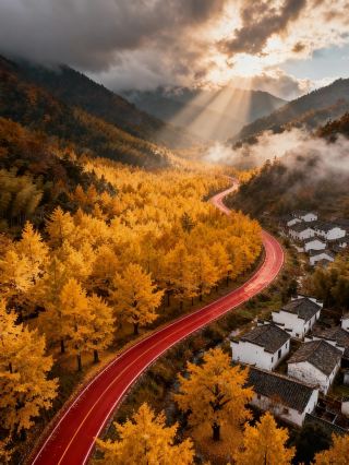The ginkgo trees at the end of November are absolutely stunning! Head to this ancient ginkgo forest in Hubei