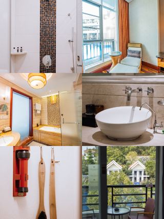 Upstairs for the view, downstairs for the swim