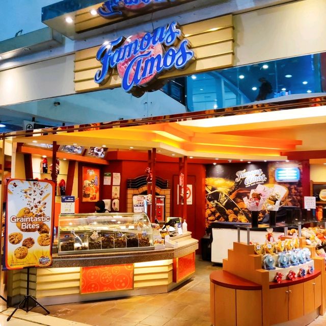 Delicious Famous Amos Cookies in Senai Airport 