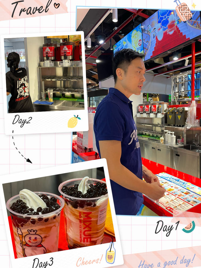 【曼谷蜜雪冰城】黑糖珍珠新地和草莓新地只要40泰銖！這裡是甜蜜時光！
