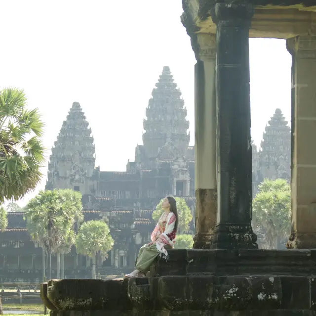 アンコールワット、カンボジアの美しい遺跡。