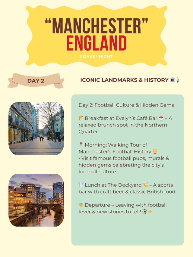 Manchester 2-days itinerary ⚽🏆