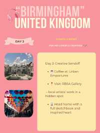 Birmingham 3-days itinerary 🙌