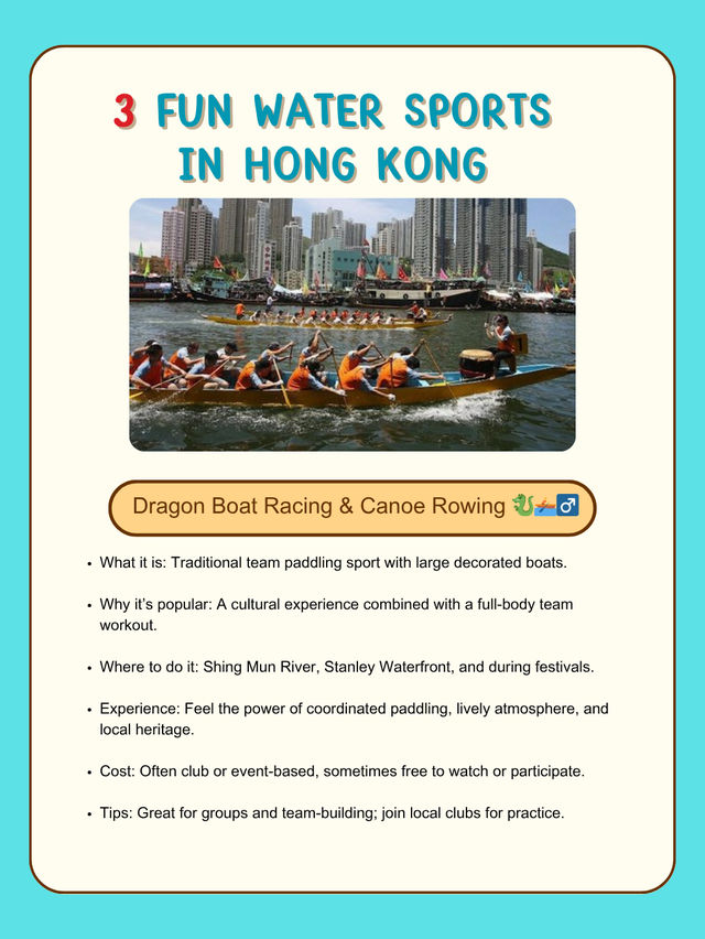 3 Fun water sports in Hongkong 🇭🇰