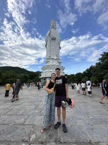 lady buddha da nang dress code 🇻🇳 The 30-Story Secret of Nang: Exploring Linh Ung Pagoda & dimitra knit peplum short dress