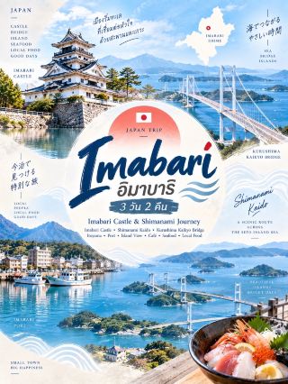 🩵 อิมาบาริ (Imabari) — เมืองริมทะเลญี่ปุ่น กับเสน่ห์แห่งเส้นทางชิมานามิไคโด 🇯🇵🌊