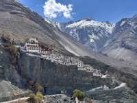 Buddha overlooking mountains 
