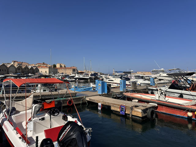 Charm of old waterfront promenade in Chania Charm of old waterfront promenade in Chania