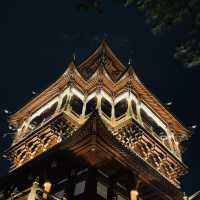 A Temple with a beautiful Night View 