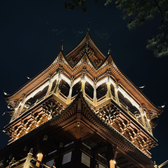 A Temple with a beautiful Night View 