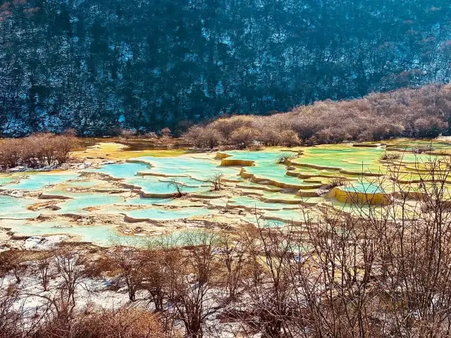 黃龍五彩池，調色板