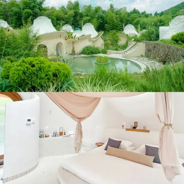 The star planet cave homestay outdoor hot spring hidden in the forest is too good