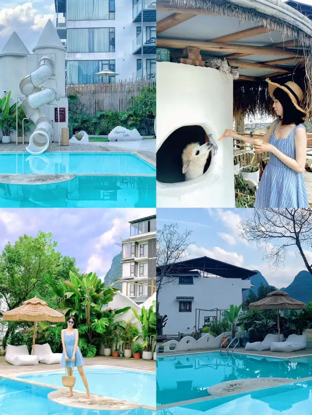 너무 여성들을 잘 이해하는 한눈에 반하는 크림풍 수영장 휴가 민박