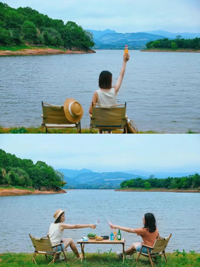 成都1h|開車直達的夏日湖畔露營地！