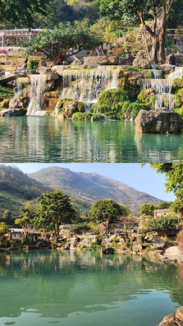 雲南紅河州浸溫泉好去處—個舊丫沙底瀑布溫泉