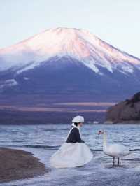 比起河口湖更愛山中湖的富士山