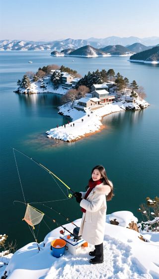 Stunning Snow Scenery at Qiandao Lake's Diaoyu Island Captured in 32K Aerial Footage That Amazed Me!