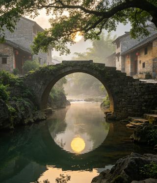 灯籠が古き路地を照らし、山水が人々の暮らしに溶け込む。千年続くカルストの山水に抱かれた明清時代の古鎮へようこそ ～