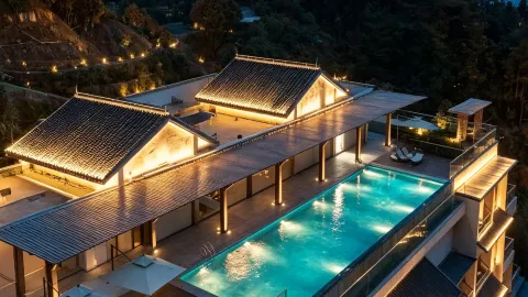 270° panoramic floor-to-ceiling windows! Soak in a private hot spring at 1,300 meters and watch the sea of clouds — traveler post in Maoming