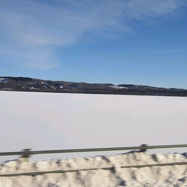 北海道冬季冰封網走湖景 北海道冬季冰封網走湖景