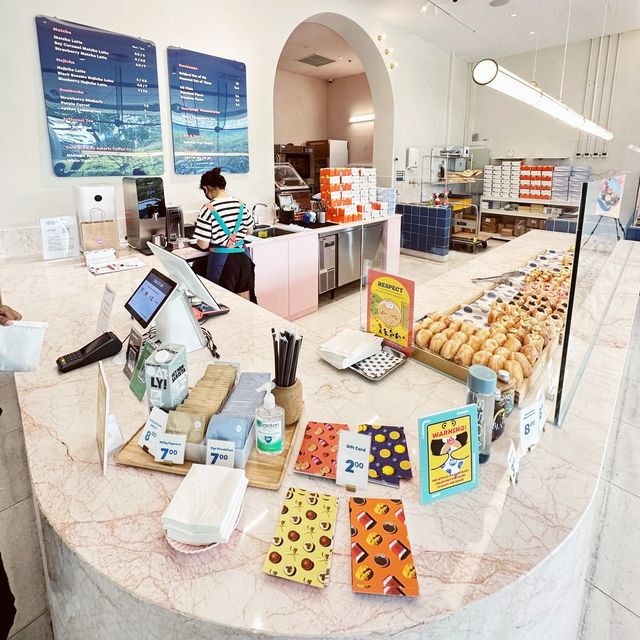 Check out this pretty bomboloni cafe!