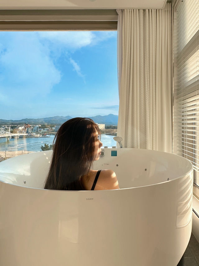 강릉 비수기 10만원대 리버뷰 스파펜션 🛀🏻