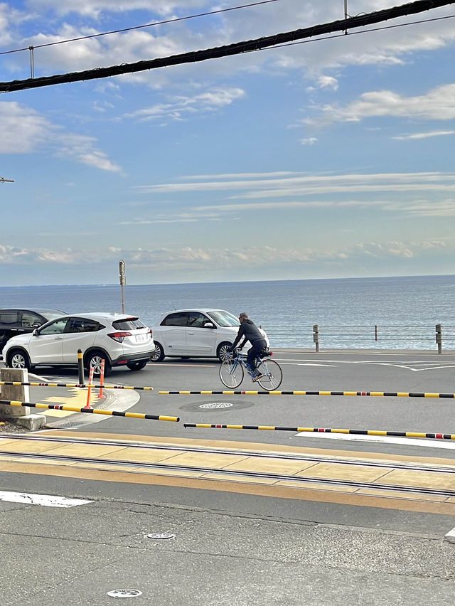 슬램덩크의 배경이 된 가마쿠라코코마에 철도 건널목🌊🚃