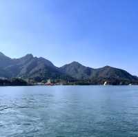 【JR西日本宮島フェリー/広島県】海から弥山と大鳥居を望むフェリー