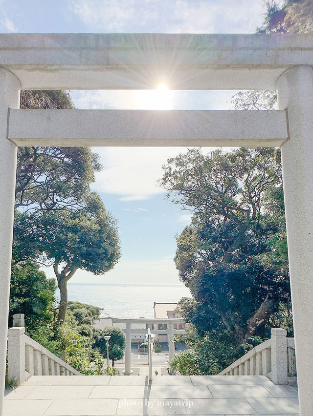 【茨城/大洗】海が見える神社⛩️鳥居と海と日の出